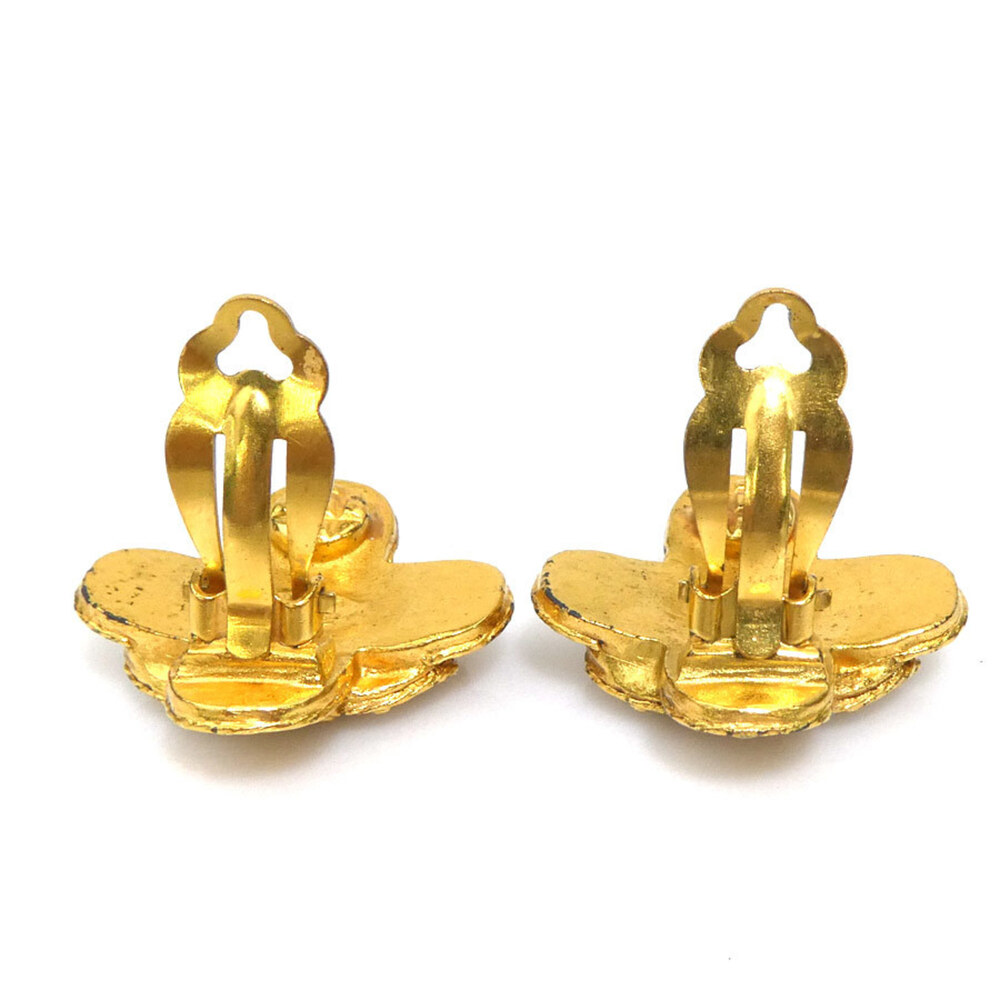 CHANEL Gold Logo Earrings - Picture 4 of 5
